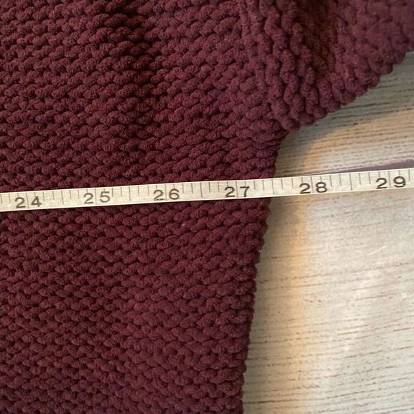 American Eagle women M open front cardigan with front pockets burgundy - Picture 9 of 10